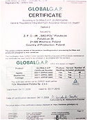Posiadamy Certyfikat GLOBALG.A.P